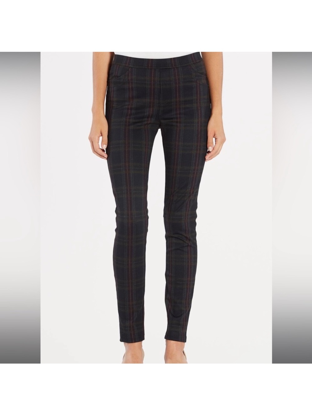Sanctuary/Anthropologie Plaid Skinny Ponte Pants Size S